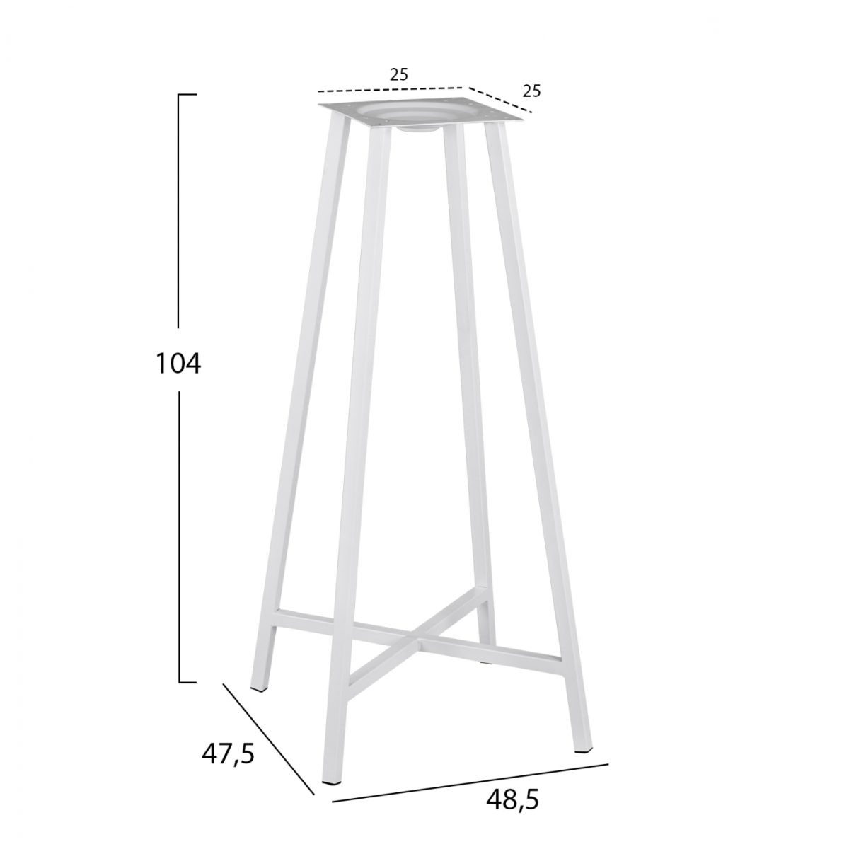 ΒΑΣΗ ΜΠΑΡ ΤΕΣΣΕΡΑ ΠΟΔΙΑ TS952 ΛΕΥΚΗ 48.5x47.5x104 cm. 2