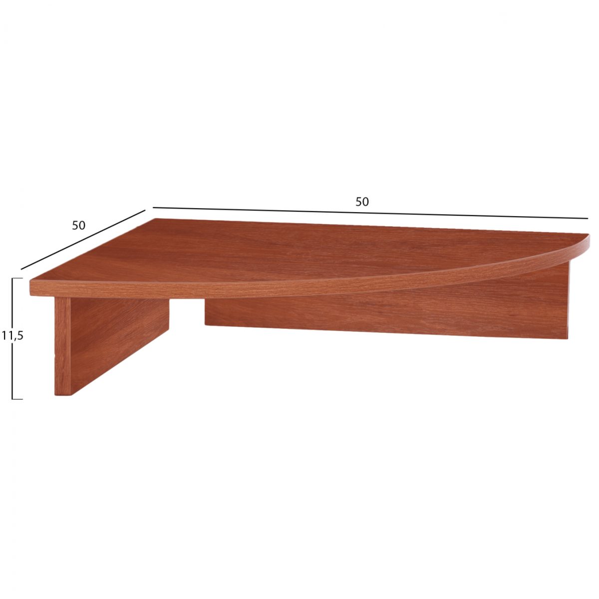 ΒΑΣΗ ΟΘΟΝΗΣ DEVON ΓΡΑΦΕΙΟΥ ΤΡΙΓΩΝΗ APPLE WOOD HM2451.04 50x50x11.6Υεκ. 2