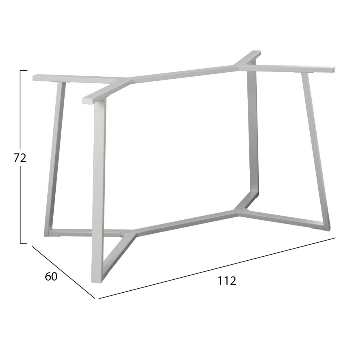 ΒΑΣΗ ΤΡΑΠΕΖΙΟΥ ΛΕΥΚΗ ΜΕΤΑΛΛΙΚΗ HM471.02 112X60X72 εκ. 2