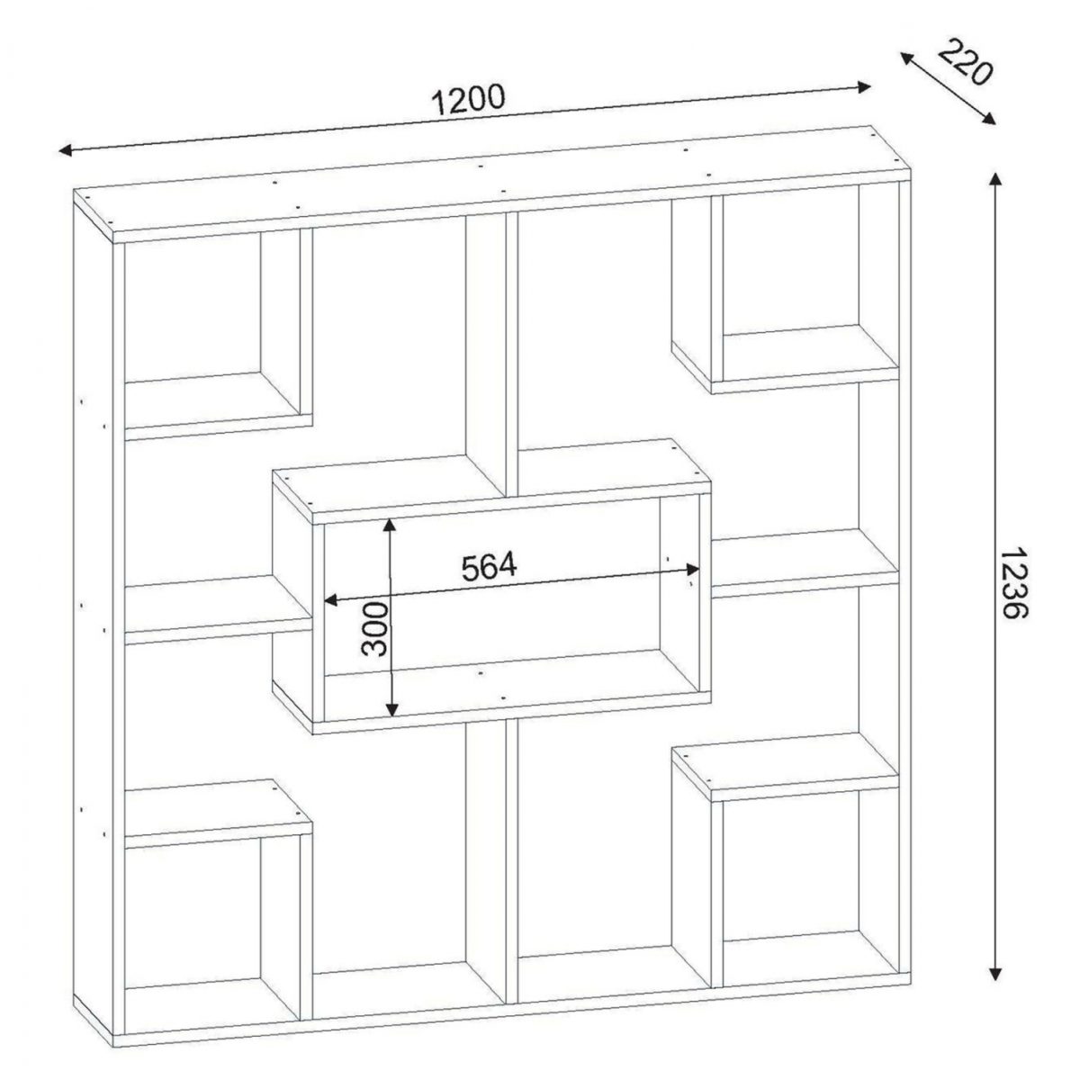 ΒΙΒΛΙΟΘΗΚΗ YOLANTHE ΜΕΛΑΜΙΝΗΣ HM9029.01 ΛΕΥΚΗ 120x22x123,6Υ εκ. 2