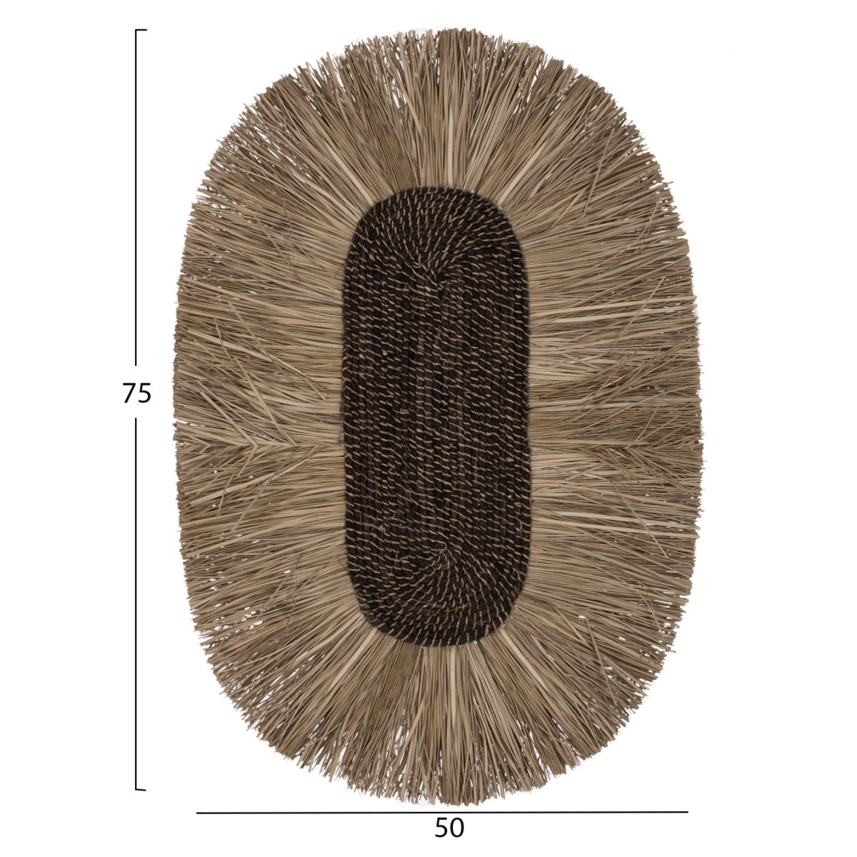 ΔΙΑΚΟΣΜΗΤΙΚΟ ΤΟΙΧΟΥ ΟΒΑΛ ΑΠΟ GRASS ΚΑΙ ΙΝΕΣ ΑΜΠΑΚΑ ΣΕ ΧΡΩΜΑ ΦΥΣΙΚΟ 50x5x75Yεκ.HM7794 2