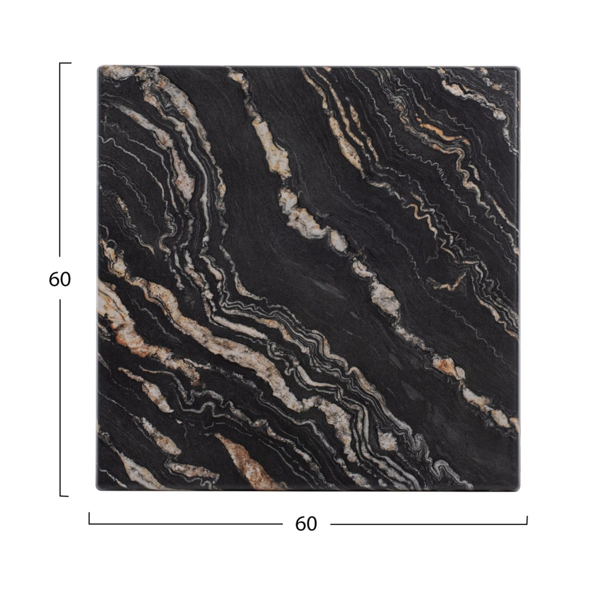 ΕΠΙΦΑΝΕΙΑ ΤΡΑΠΕΖΙΟΥ WERZALIT 60Χ60Χ3.5εκ. BLACK GOLD MARBLE HM5229.15 2