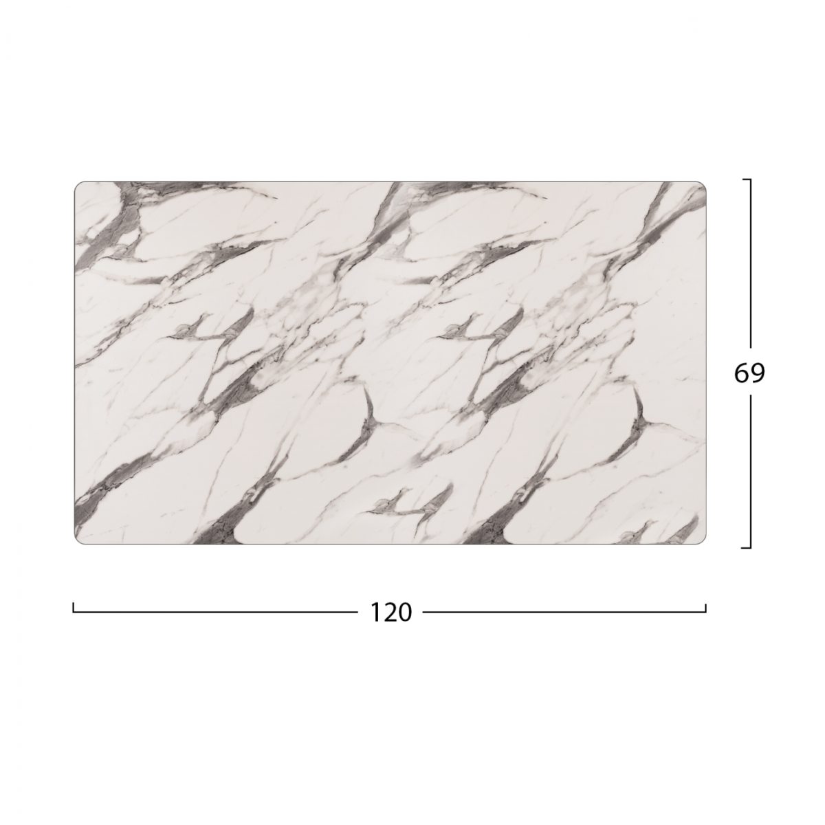 ΕΠΙΦΑΝΕΙΑ ΤΡΑΠΕΖΙΟΥ HPL HM5840.11 MARBLE WHITE-GREY 120x69 εκ. ΠΑΧΟΥΣ 12mm. 2