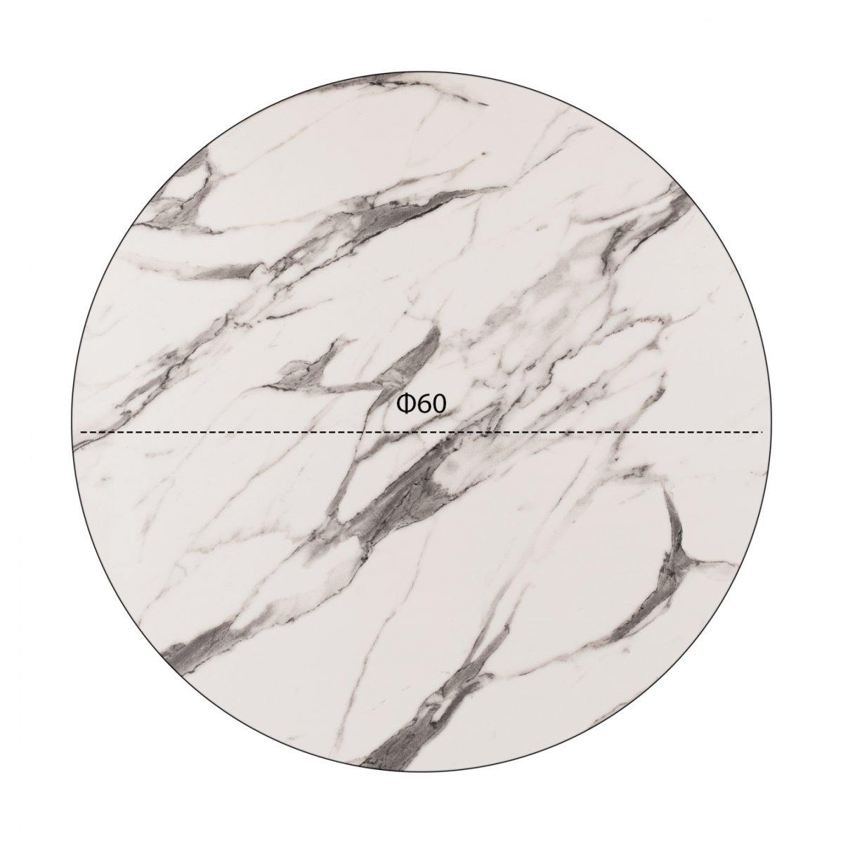 ΕΠΙΦΑΝΕΙΑ ΤΡΑΠΕΖΙΟΥ HPL HM5841.11 MARBLE WHITE-GREY Φ60 εκ. ΠΑΧΟΥΣ 12mm. 2