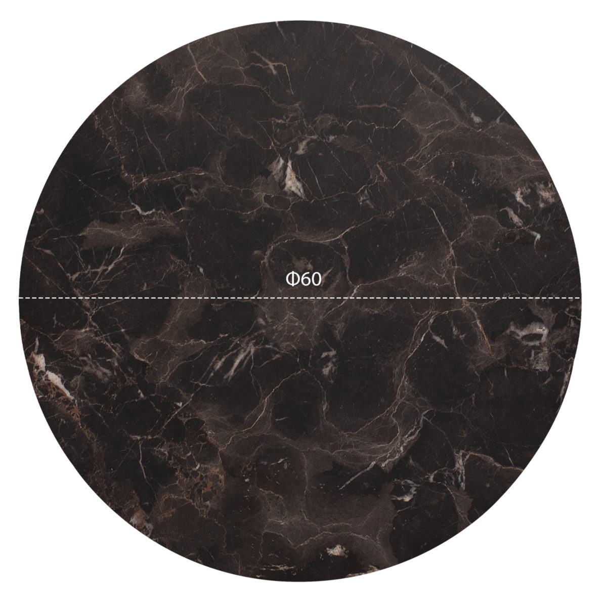 ΕΠΙΦΑΝΕΙΑ ΤΡΑΠΕΖΙΟΥ HPL HM5841.14 BROWN MARBLE Φ60 εκ. ΠΑΧΟΥΣ 12mm. 2