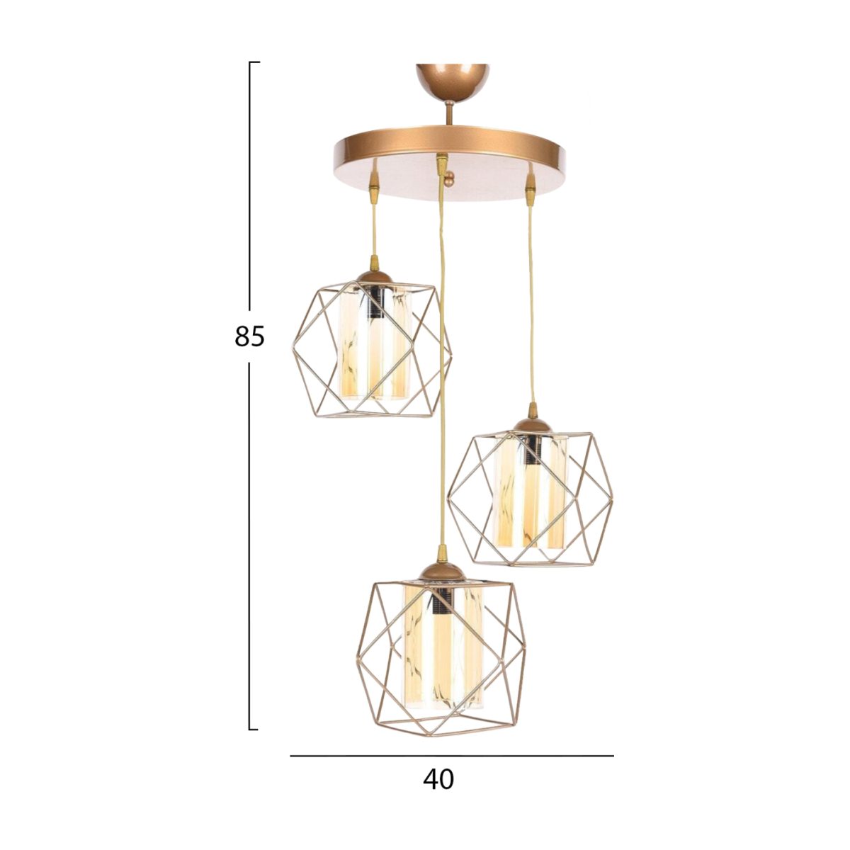ΦΩΤΙΣΤΙΚΟ ΟΡΟΦΗΣ 3ΦΩΤΟ ΧΡΥΣΟ HM7515.01 40x85 εκ. 2