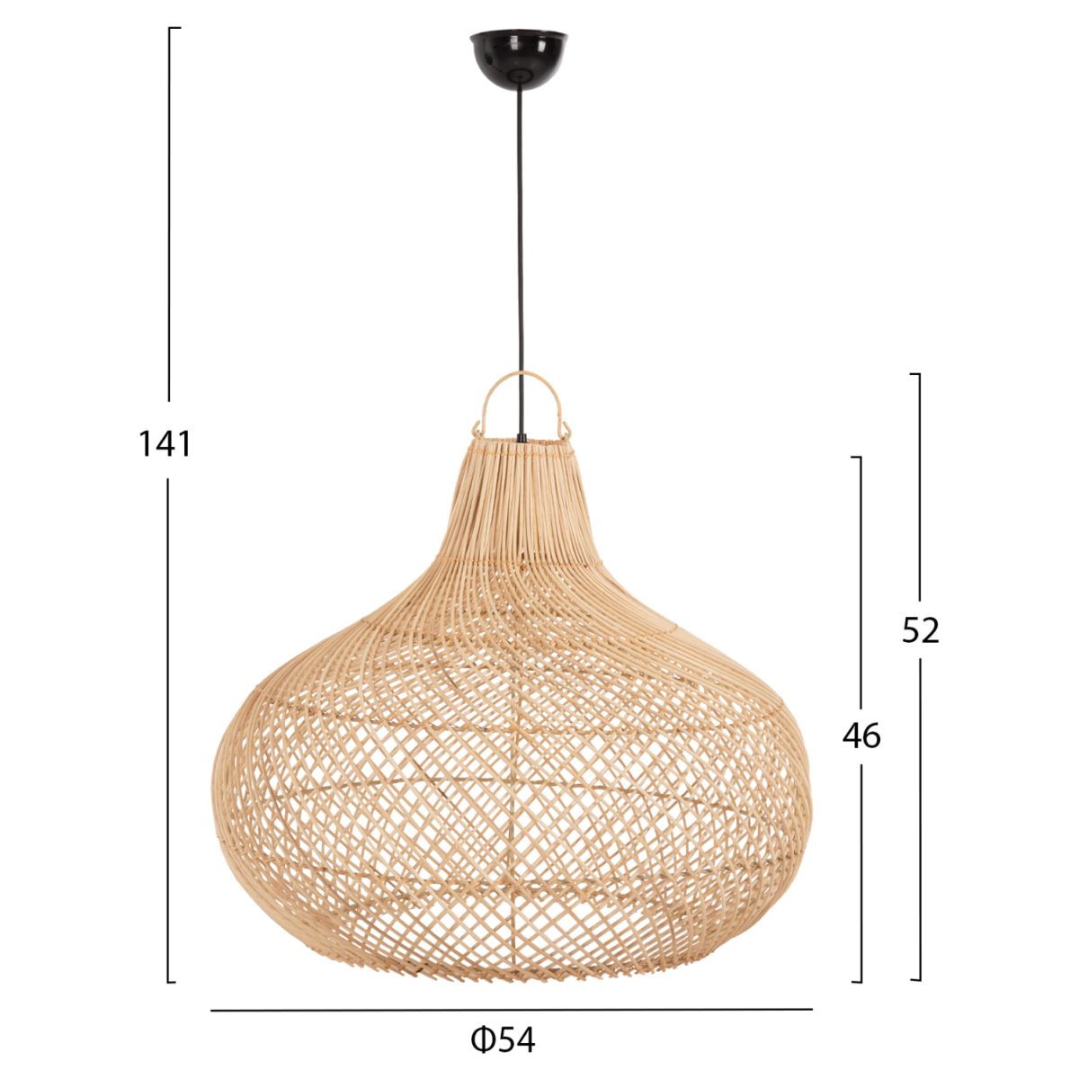 ΦΩΤΙΣΤΙΚΟ ΟΡΟΦΗΣ ΚΡΕΜΑΣΤΟ HM7860 ΦΥΣΙΚΟ RATTAN ΣΕ ΦΥΣΙΚΟ ΧΡΩΜΑ Φ54x46-141Υεκ. 2