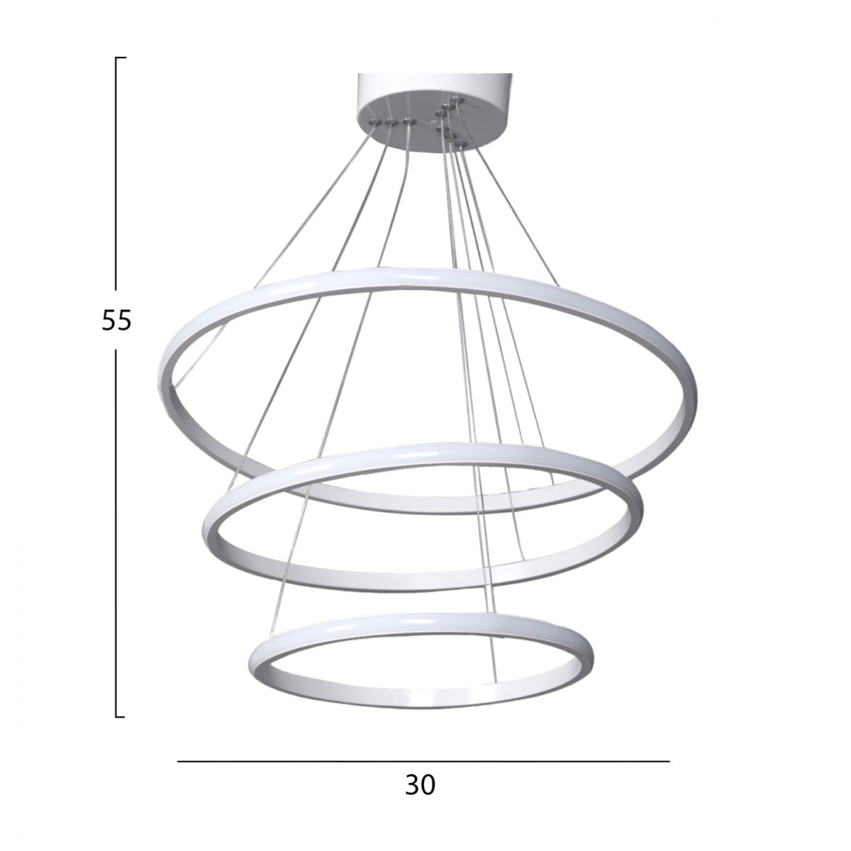 ΦΩΤΙΣΤΙΚΟ ΟΡΟΦΗΣ LED ΛΕΥΚΟ HM7510.01 30x28x55 εκ. 2