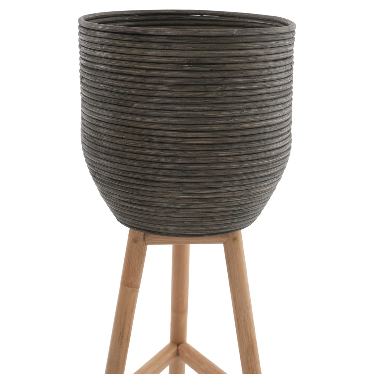 ΓΛΑΣΤΡΑ ΑΠΟ RATTAN ΚΑΙ BAMBOO HM7724 36Χ35Χ95Yεκ.ΦΥΣΙΚΟ - ΠΡΑΣΙΝΟ 3