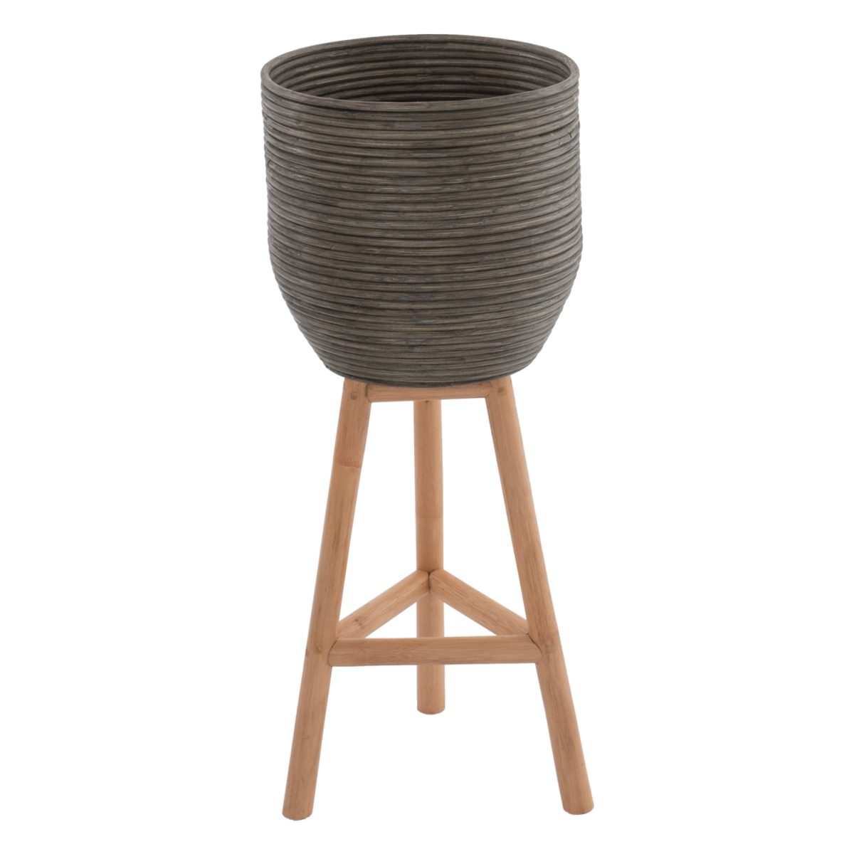 ΓΛΑΣΤΡΑ ΑΠΟ RATTAN ΚΑΙ BAMBOO HM7815 31x30x80Yεκ. ΦΥΣΙΚΟ - ΠΡΑΣΙΝΟ 1