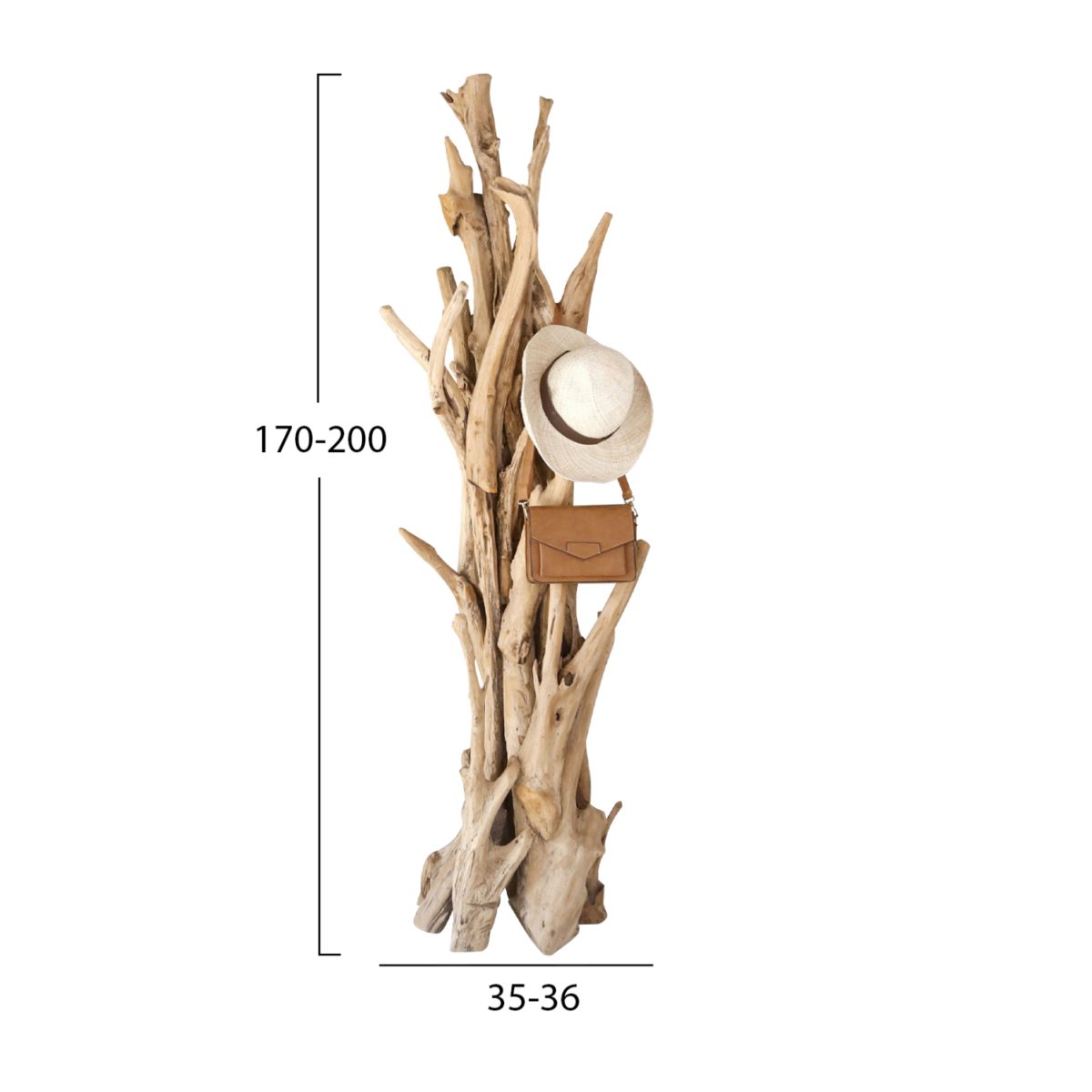 ΚΑΛΟΓΕΡΟΣ HM9367 ΑΠΟ ΜΑΣΙΦ ΞΥΛΟ TEAK ΦΥΣΙΚΟ 36x30x183Υεκ. 2