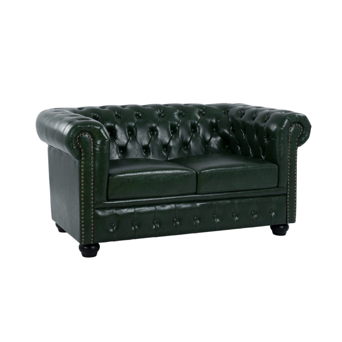 ΚΑΝΑΠΕΣ 2ΘΕΣΙΟΣ T.CHESTERFIELD HM3010.08 ΤΕΧΝΟΔΕΡΜΑ ΚΥΠΑΡΙΣΣΙ 150x90x72 εκ. 1