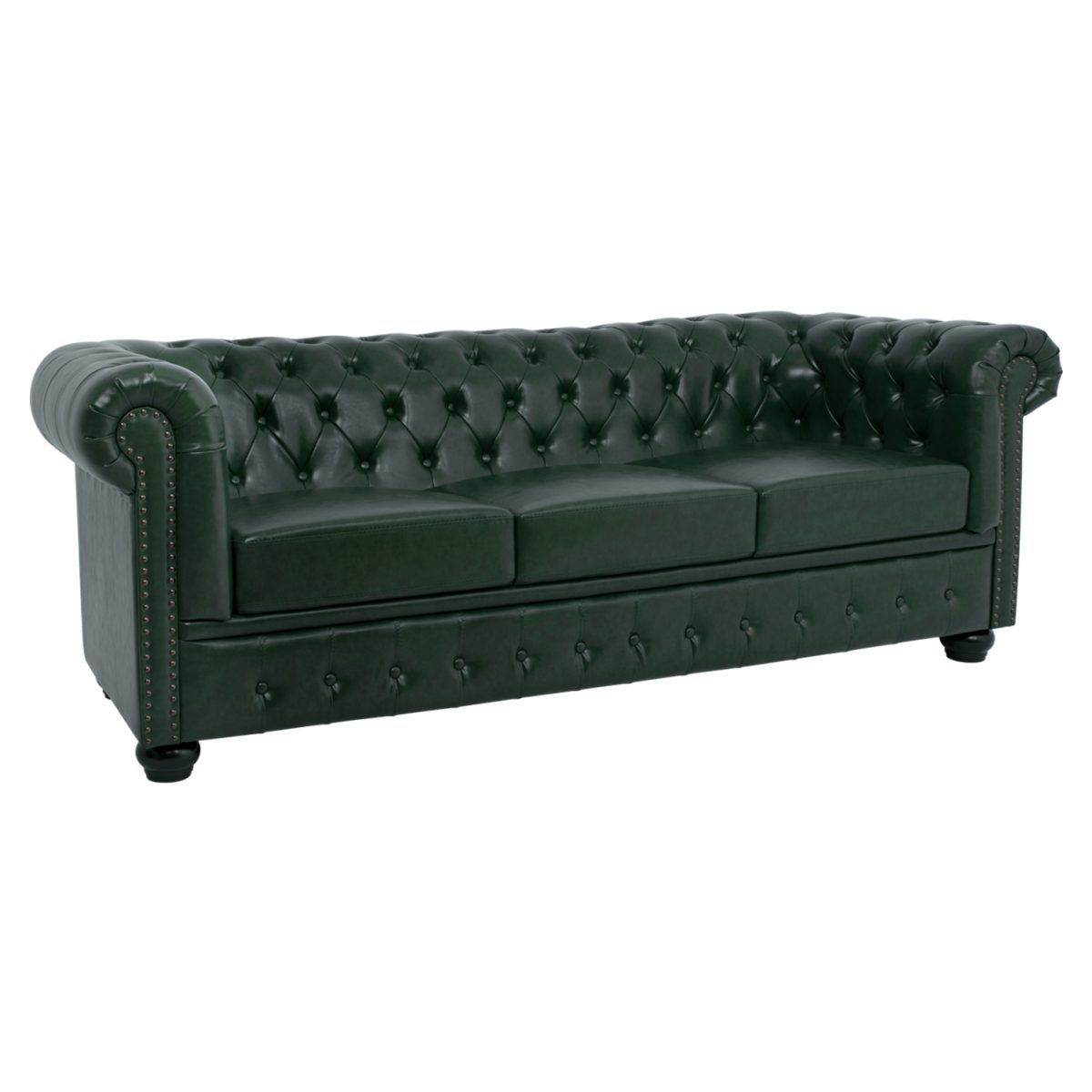 ΚΑΝΑΠΕΣ 3ΘΕΣΙΟΣ T.CHESTERFIELD HM3009.08 ΤΕΧΝΟΔΕΡΜΑ ΚΥΠΑΡΙΣΣΙ 208x90x73 εκ. 1