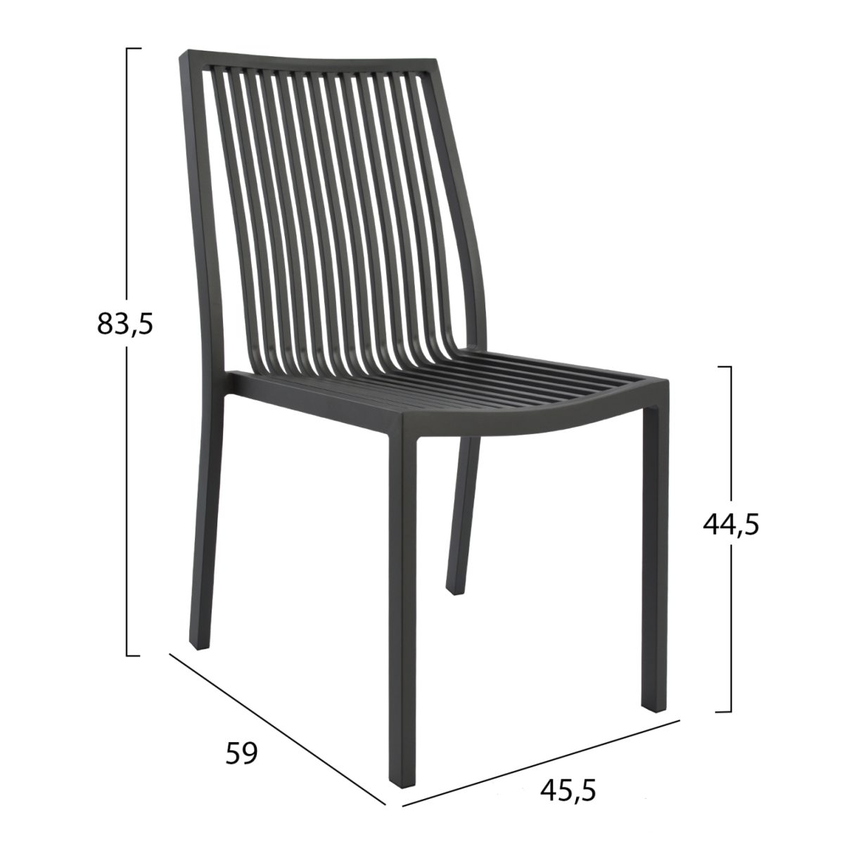 ΚΑΡΕΚΛΑ BRONCA ΑΛΟΥΜΙΝΙΟΥ ΓΚΡΙ HM5129.02 45,5x59x83,5 2