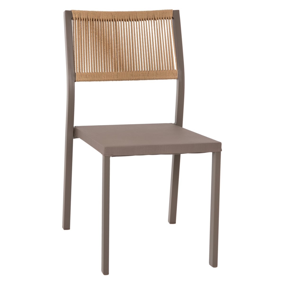 ΚΑΡΕΚΛΑ ΑΛΟΥΜΙΝΙΟΥ ΣΑΜΠΑΝΙ ΜΕ RATTAN & TEXTLINE HM5921.03 46x55,5x83 εκ. 1