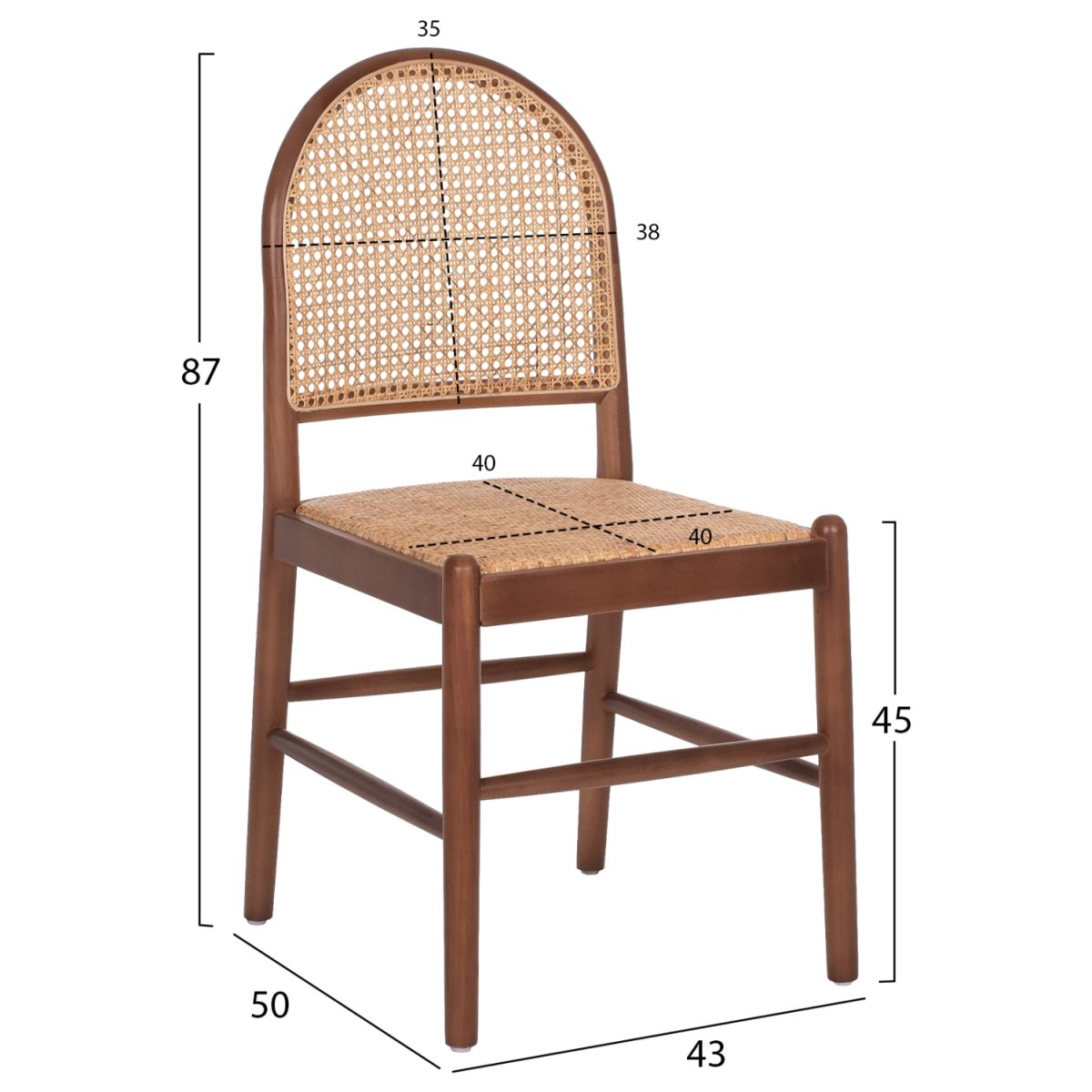 ΚΑΡΕΚΛΑ ΑΠΟ ΟΞΙΑ ΣΕ ΚΑΡΥΔΙ-RATTAN ΜΠΕΖ HM9407.04 43x50x87Υ εκ. 2