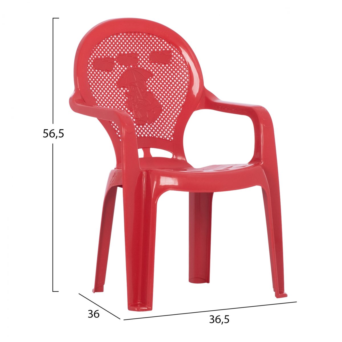 ΚΑΡΕΚΛΑΚΙ ΠΑΙΔΙΚΟ HM5824.05 KOKKINH 36.5x36.5x56.5Υεκ. 2