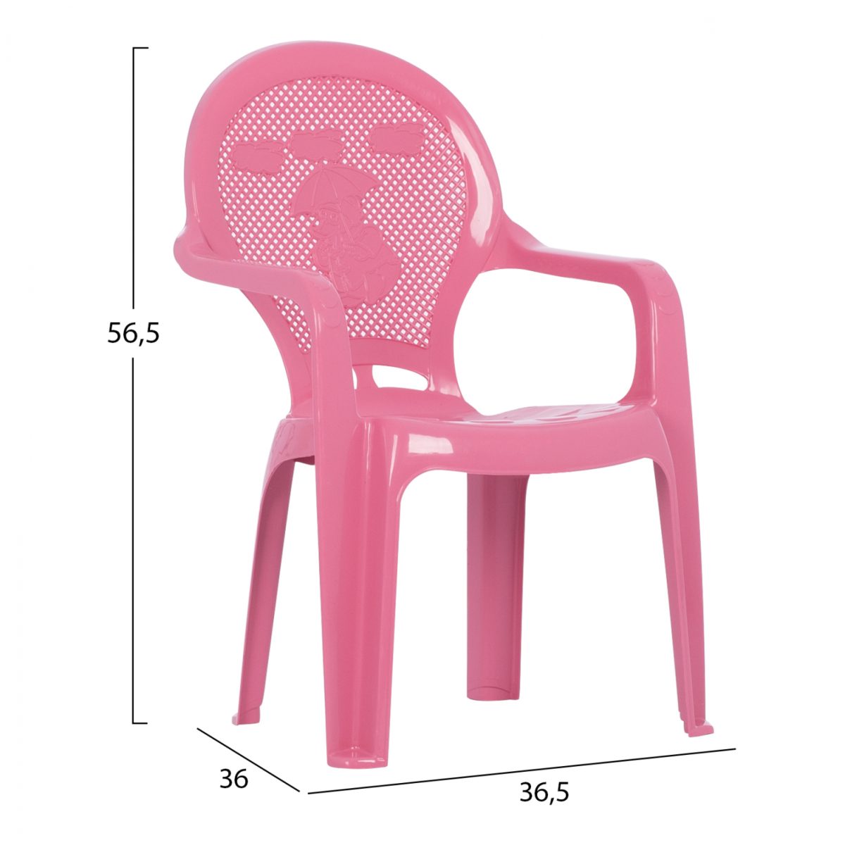 ΚΑΡΕΚΛΑΚΙ ΠΑΙΔΙΚΟ HM5824.07 ΡΟΖ 36.5x36.5x56.5Υεκ. 2