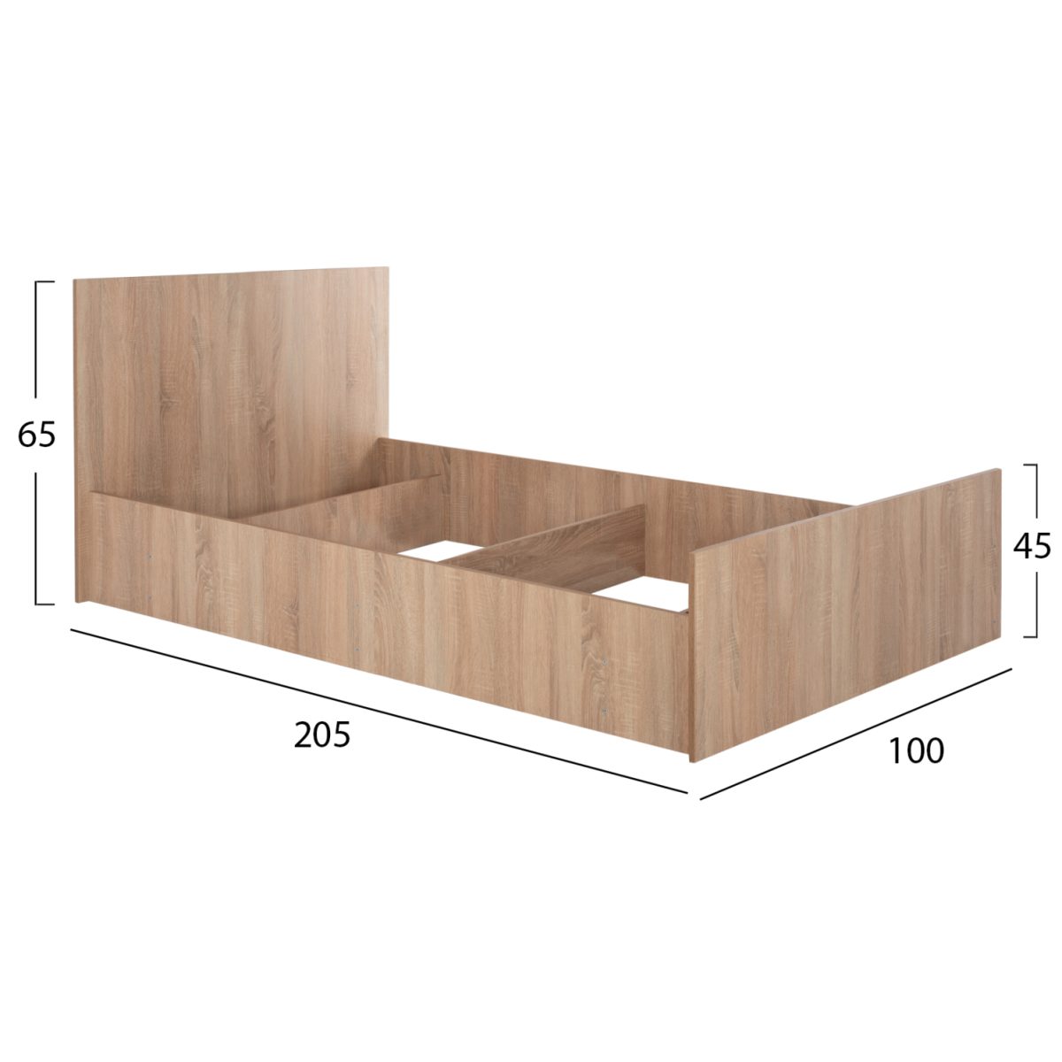 ΚΡΕΒΑΤΙ ADLER ΜΟΝΟ 90X200 SONAMA OAK HM2433.01 2