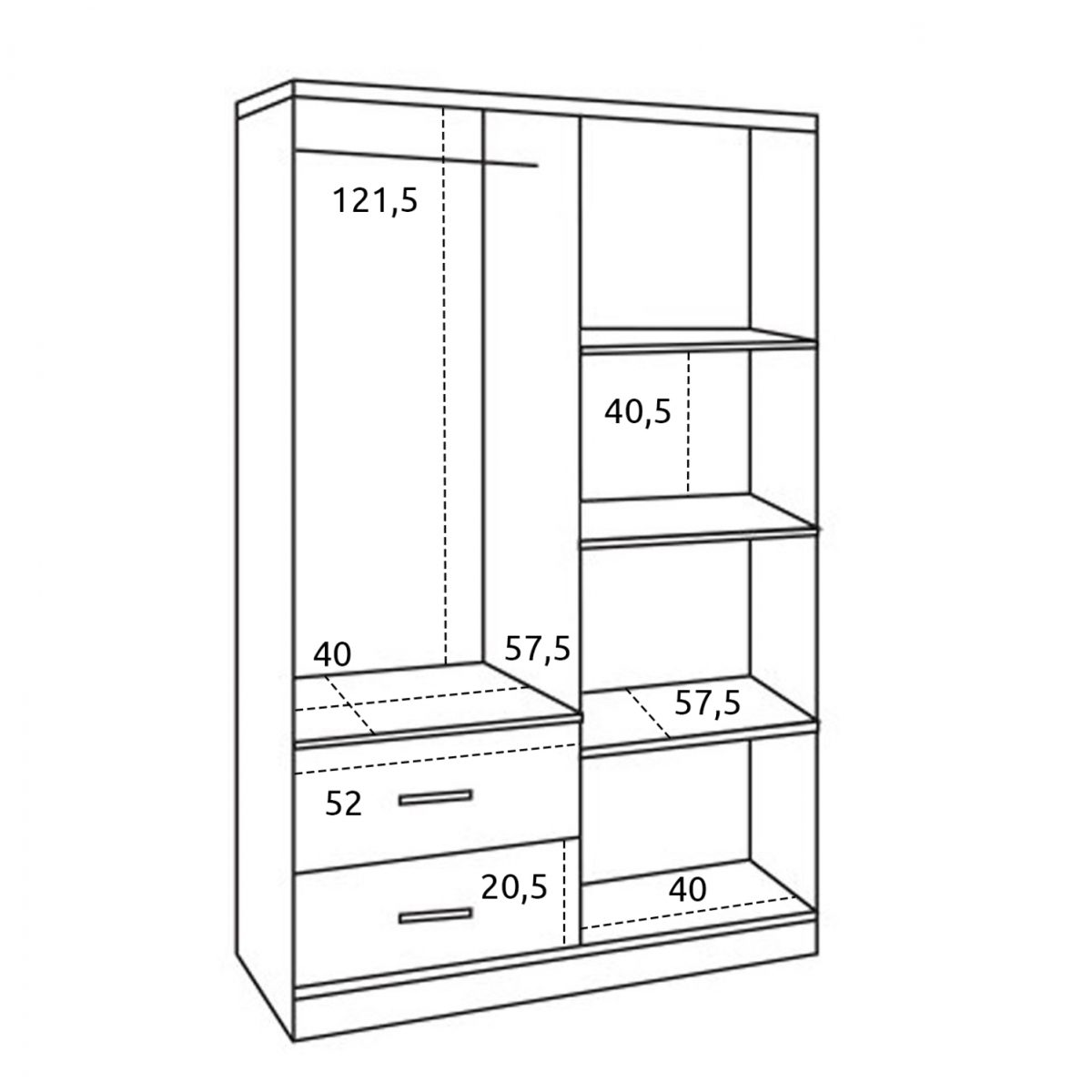 ΝΤΟΥΛΑΠΑ 4ΦΥΛΛΗ BLAKELY ME 2 ΣΥΡΤΑΡΙΑ HM339.01 ZEBRANO 120Χ42,5Χ180,5εκ. 3