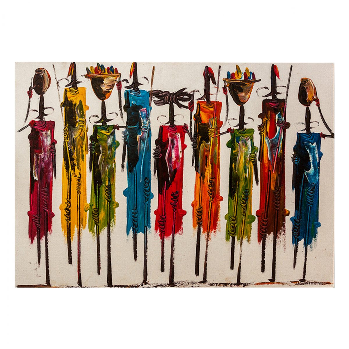 ΠΙΝΑΚΑΣ ΚΑΜΒΑΣ COLORFUL AFRICAN ART HM7197.02 100X3X70 εκ. 1