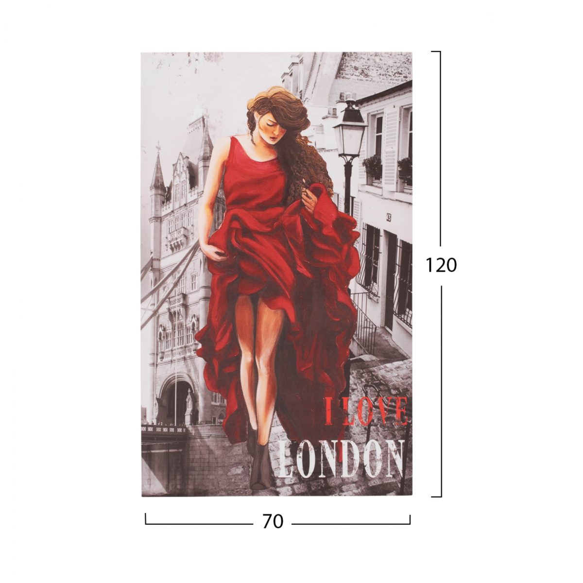 ΠΙΝΑΚΑΣ ΚΑΜΒΑΣ LONDON WOMAN HM7155.05 120X70X2.5 εκ. 2