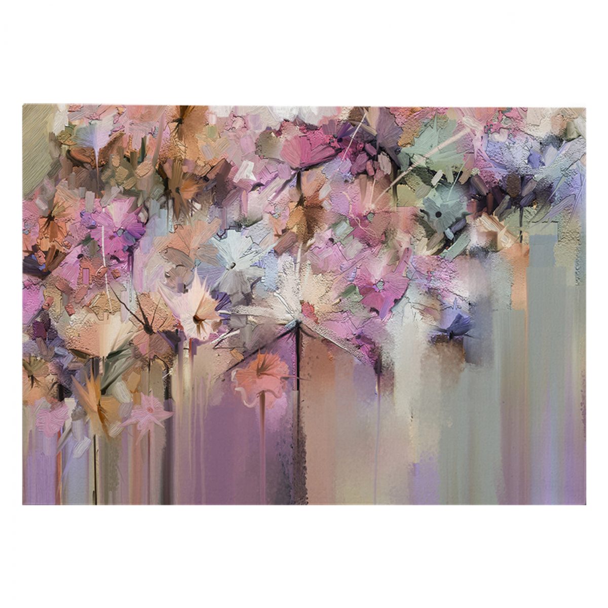 ΠΙΝΑΚΑΣ ΚΑΜΒΑΣ PASTEL FLOWERS HM7197.03 100X3X70 εκ. 1