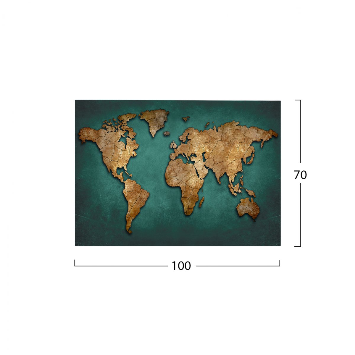 ΠΙΝΑΚΑΣ ΚΑΜΒΑΣ WORLD MAP HM7197.01 100X3X70 εκ. 2