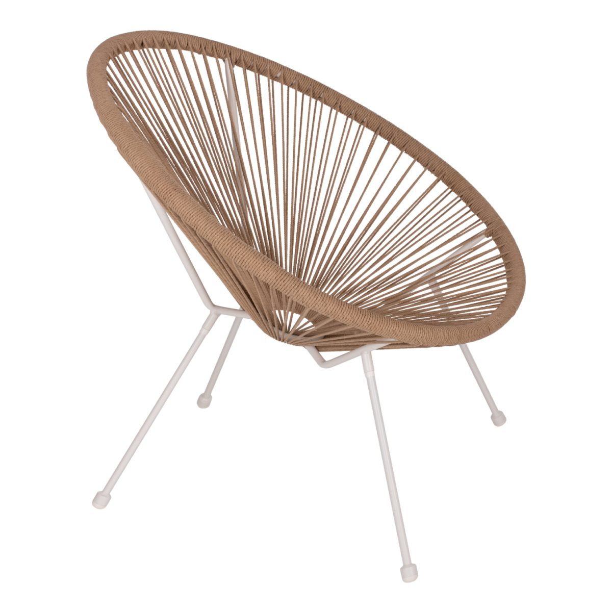 ΠΟΛΥΘΡΟΝΑ ACAPULCO Τ. ΦΩΛΙΑ ΜΕΤΑΛΛΟ ΛΕΥΚΟ ΜΕ TWISTED WICKER HM5871.02 70x73x79 εκ. 1