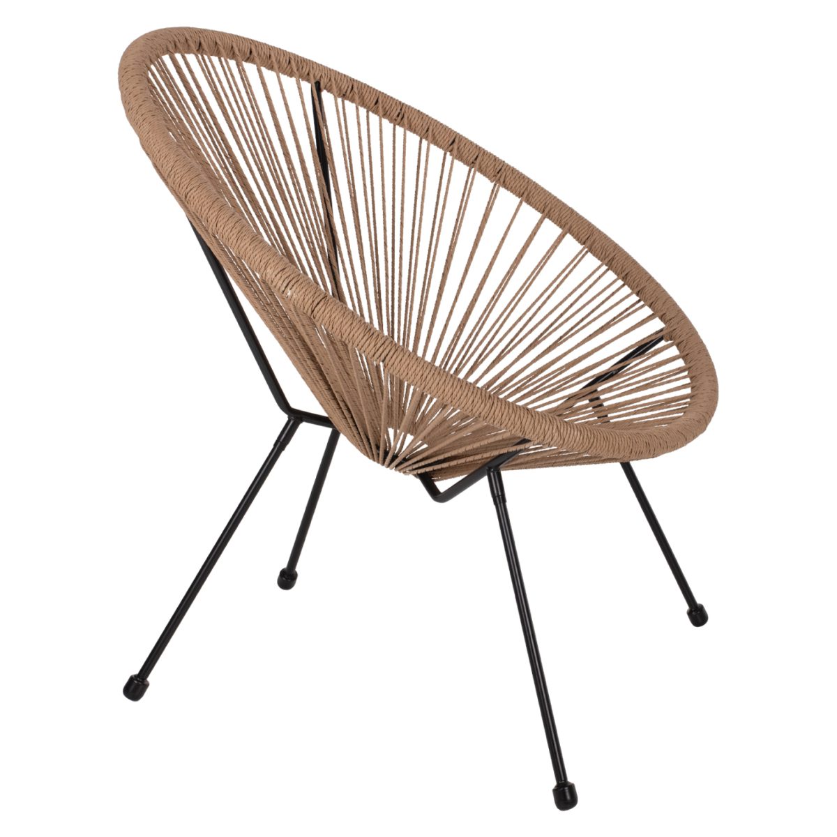 ΠΟΛΥΘΡΟΝΑ ACAPULCO Τ. ΦΩΛΙΑ ΜΕΤΑΛΛΟ ΜΑΥΡΟ ΜΕ TWISTED WICKER HM5871.01 70x73x79 εκ. 1