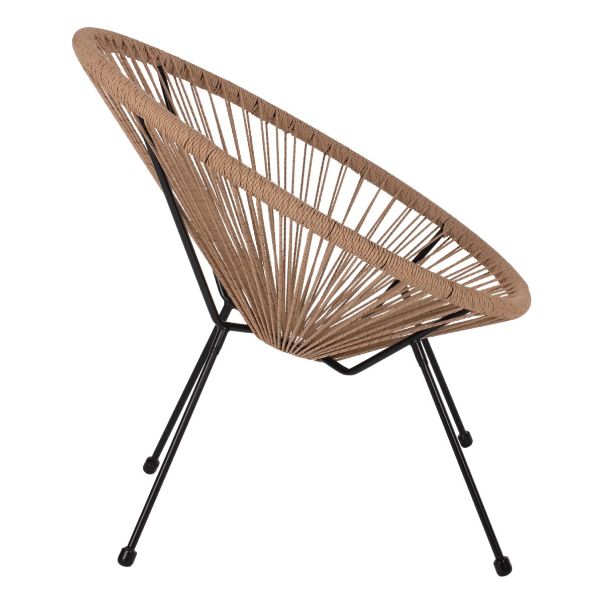 ΠΟΛΥΘΡΟΝΑ ACAPULCO Τ. ΦΩΛΙΑ ΜΕΤΑΛΛΟ ΜΑΥΡΟ ΜΕ TWISTED WICKER HM5871.01 70x73x79 εκ. 4