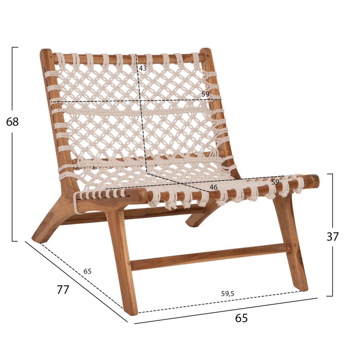 ΠΟΛΥΘΡΟΝΑ ANTIB HM9466.01 ΤΕΑΚ ΞΥΛΟ NYLON ΣΧΟΙΝΙ ΛΕΥΚΟ 65x77x68Υεκ. 2