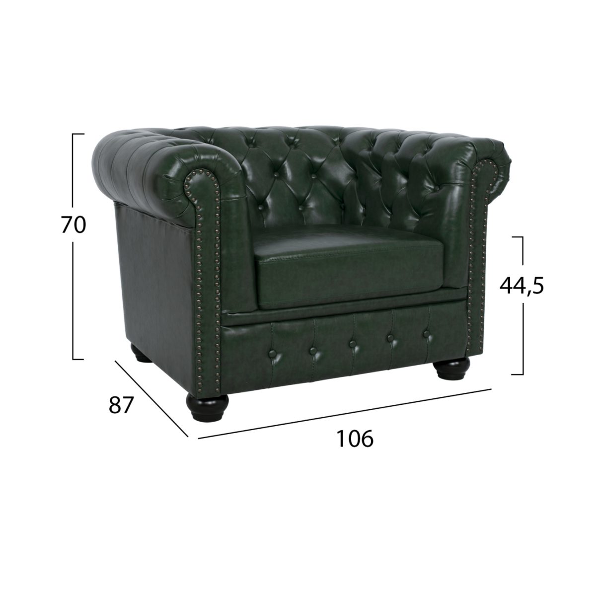 ΠΟΛΥΘΡΟΝΑ T.CHESTERFIELD POLINA HM3011.08 PU ΚΥΠΑΡΙΣΣΙ 106x87x70Y εκ. 2