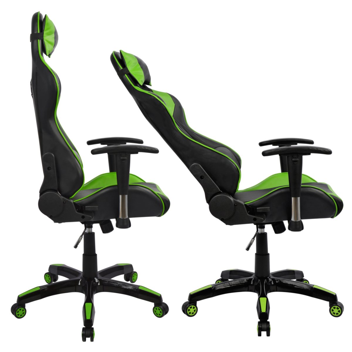 ΠΟΛΥΘΡΟΝΑ GAMING RACING HM1056.03 ΜΑΥΡΟ - ΠΡΑΣΙΝΟ PU 67x70x134 εκ. 4