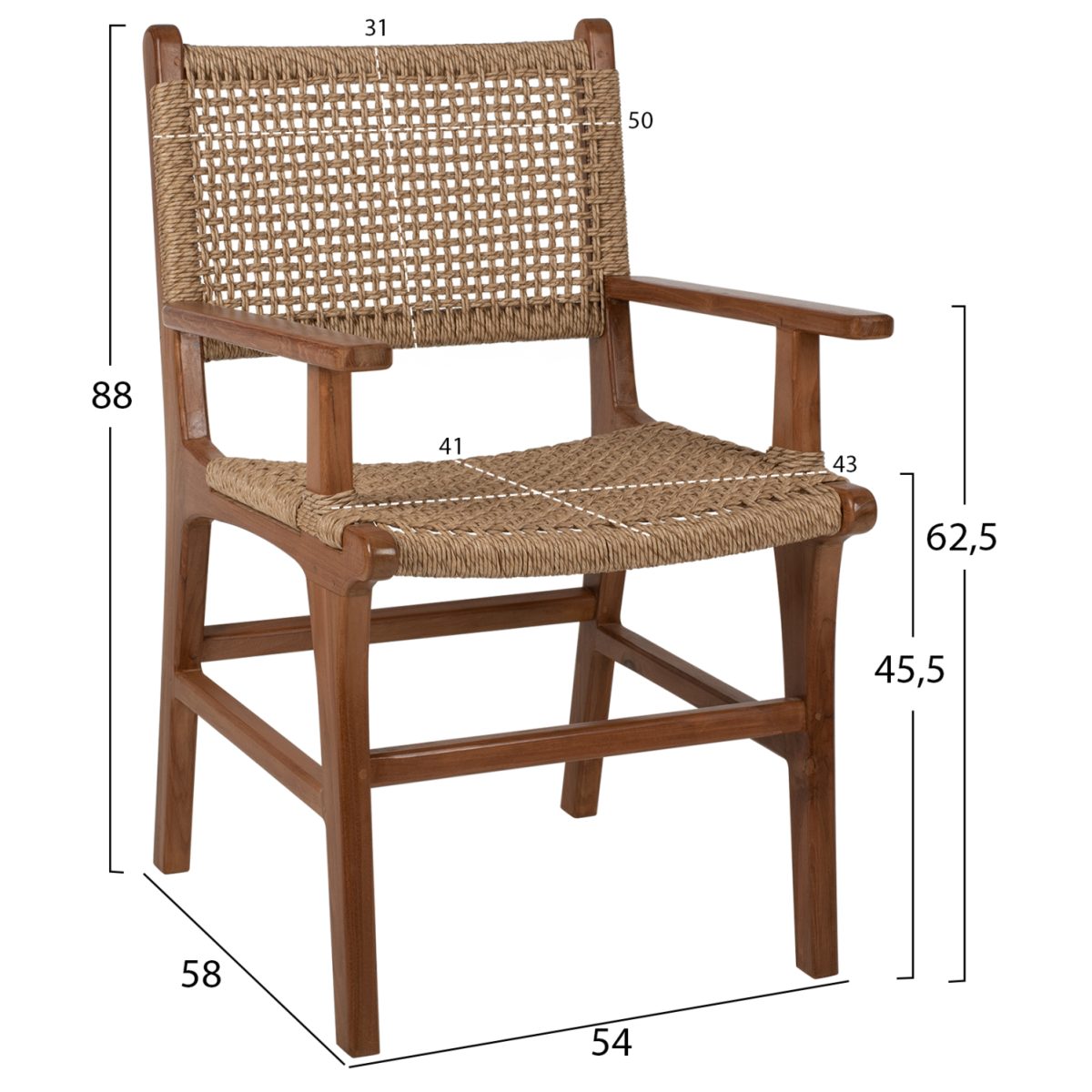 ΠΟΛΥΘΡΟΝΑ ΜΑΣΙΦ ΞΥΛΟ ΤEAK ΦΥΣΙΚΟ RATTAN ΣΧΟΙΝΙ 54Χ58Χ88Υεκ.HM9385.01 2