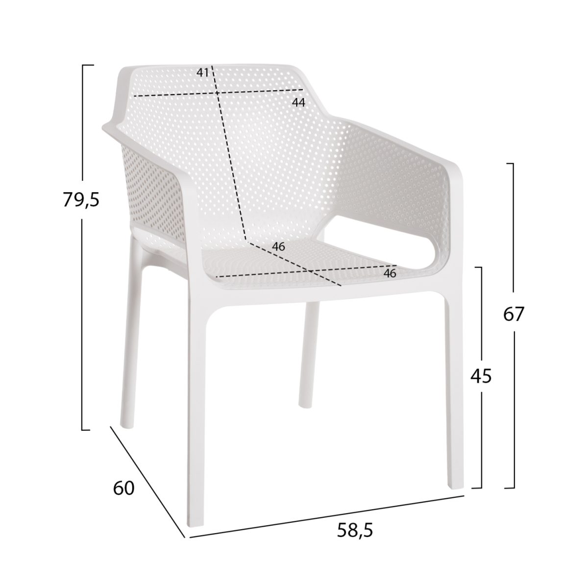 ΠΟΛΥΘΡΟΝΑ ΠΟΛΥΠΡΟΠΥΛΕΝΙΟΥ JOHN HM5929.01 ΛΕΥΚΗ 58,5x60x79,5Yεκ. 2