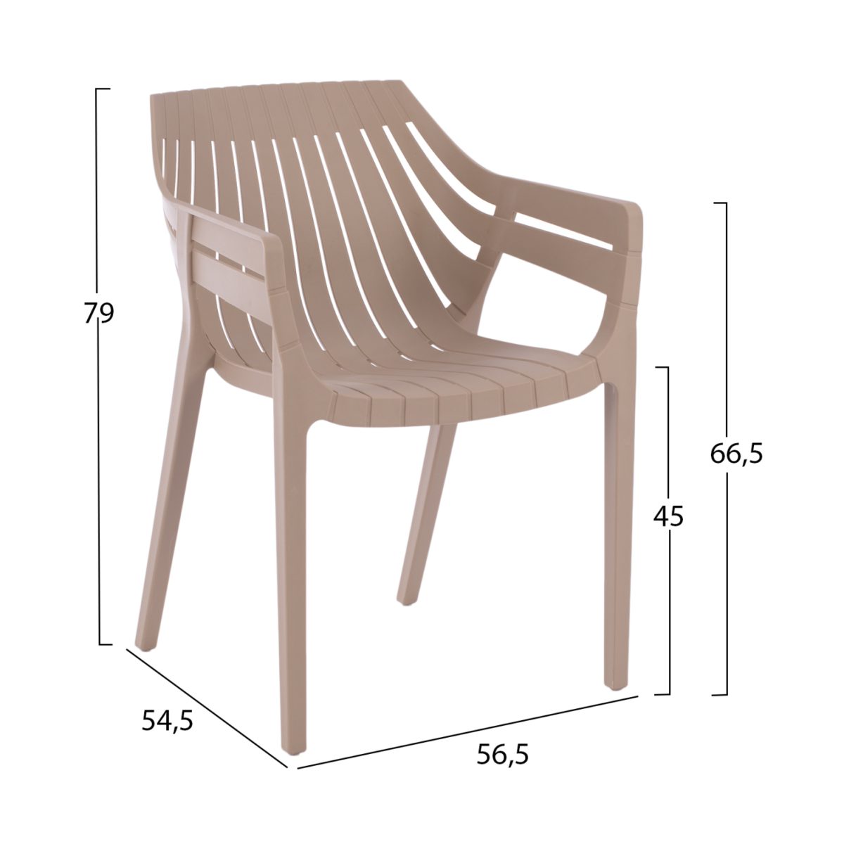 ΠΟΛΥΘΡΟΝΑ ΠΟΛΥΠΡΟΠΥΛΕΝΙΟΥ CHELLA HM8116.07 ΜΠΕΖ 56,5x54,5x79 cm 2