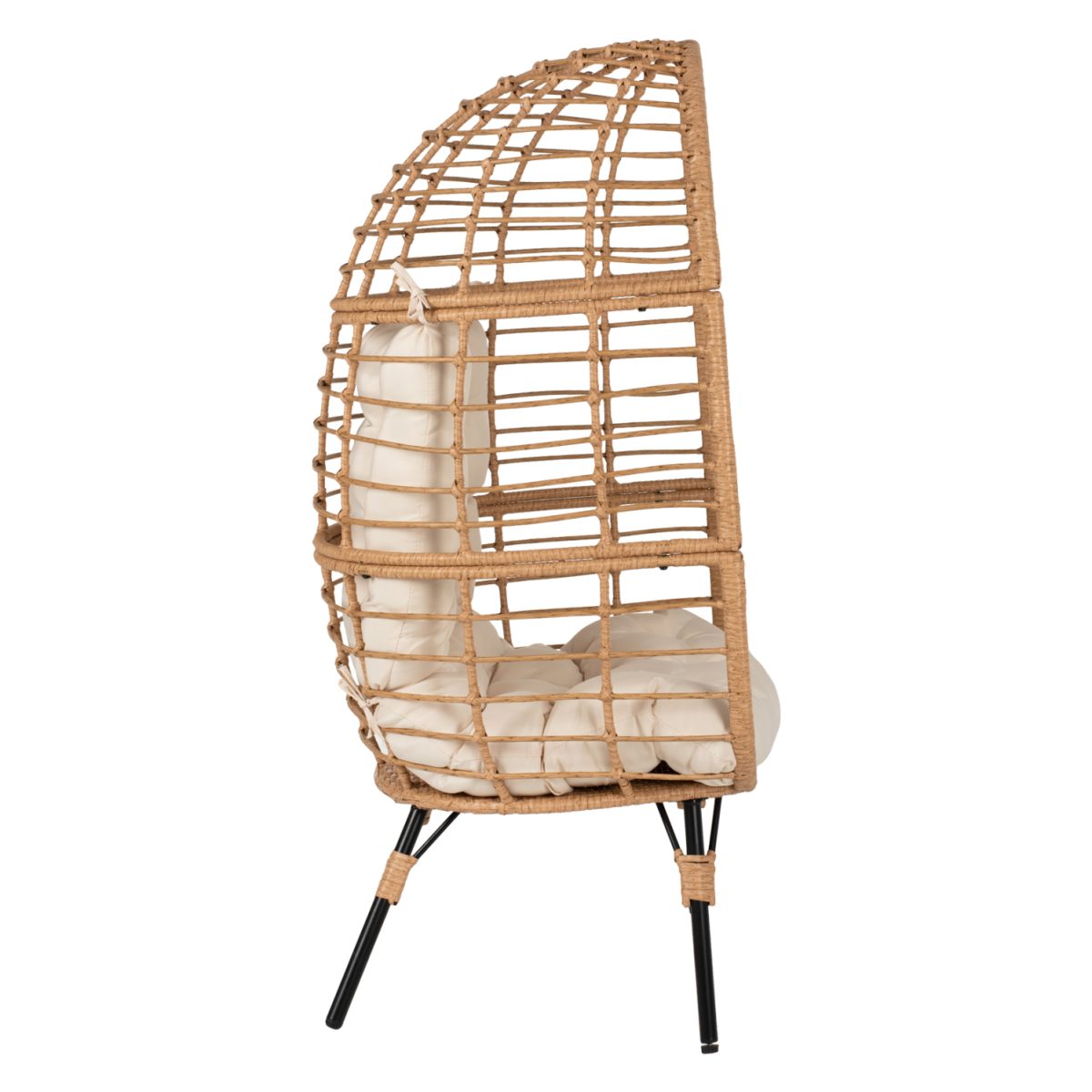 ΠΟΛΥΘΡΟΝΑ Τ.ΦΩΛΙΑ RATTAN HM5869.01 ΜΕΤΑΛ. ΠΟΔΙΑ ΜΑΥΡΑ 77x72x148 εκ. 4