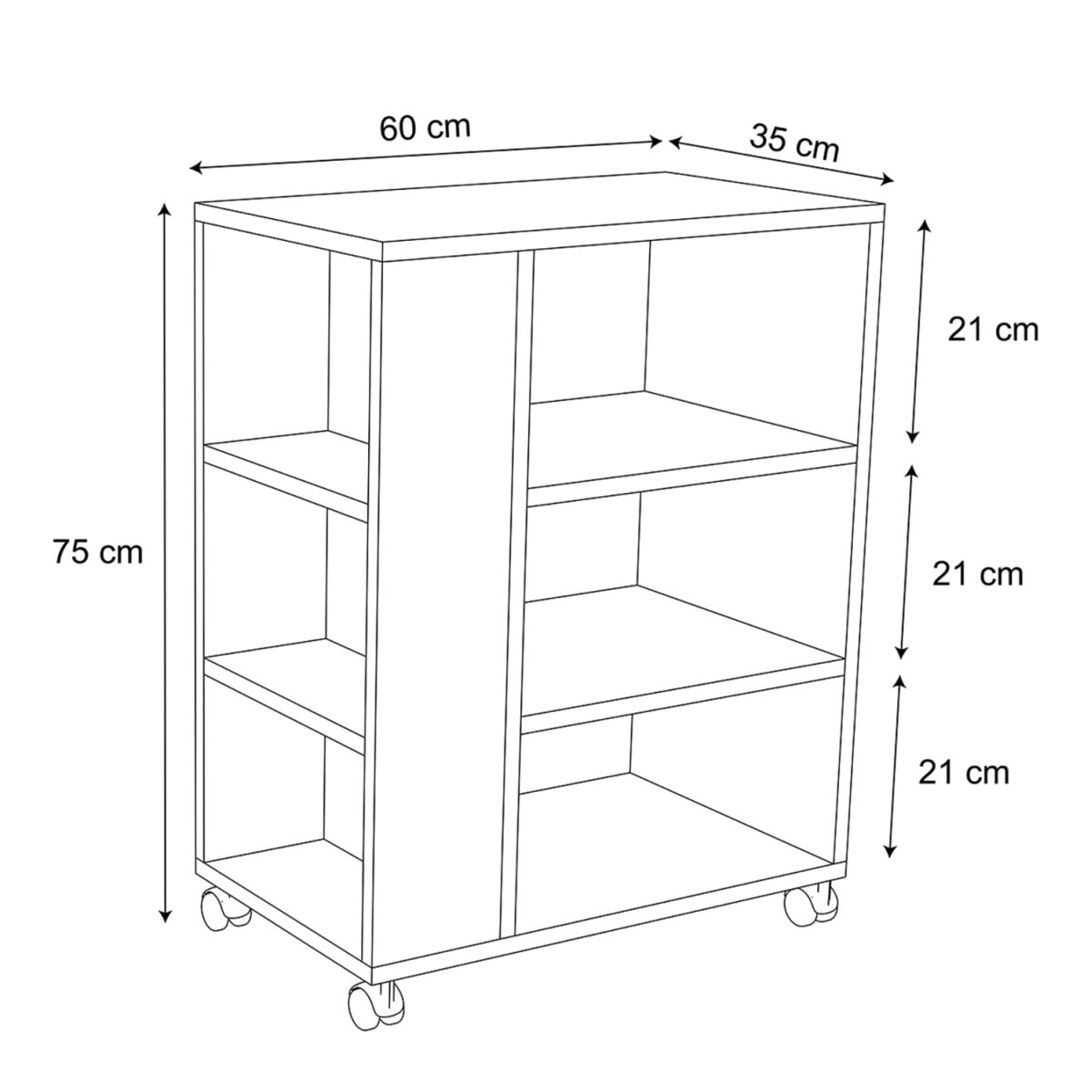 ΡΑΦΙΕΡΑ ΜΕΛΑΜΙΝΗΣ ΜΕ ΡΟΔΑΚΙΑ ΛΕΥΚΗ HM9441.01 60x35x75Υεκ. 2