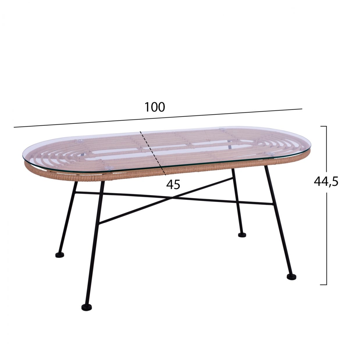 ΣΕΤ ΣΑΛΟΝΙ 4ΤΜΧ ALLEGRA HM5460 ΜΕΤΑΛΛΟ & WICKER ΣΕ ΜΠΕΖ ΧΡΩΜΑ 4