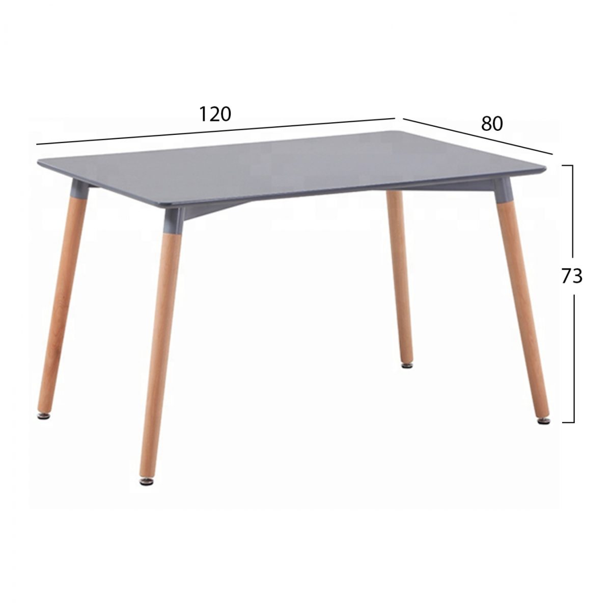 ΣΕΤ ΤΡΑΠΕΖΑΡΙΑΣ 5 ΤΜΧ ΤΡΑΠΕΖΙ 120x80x73 cm MINIMAL ΜΕ ΚΑΡΕΚΛΕΣ ΠΟΛΥΠΡΟΠΥΛΕΝΙΟΥ ΓΚΡΙ HM11329.10 2