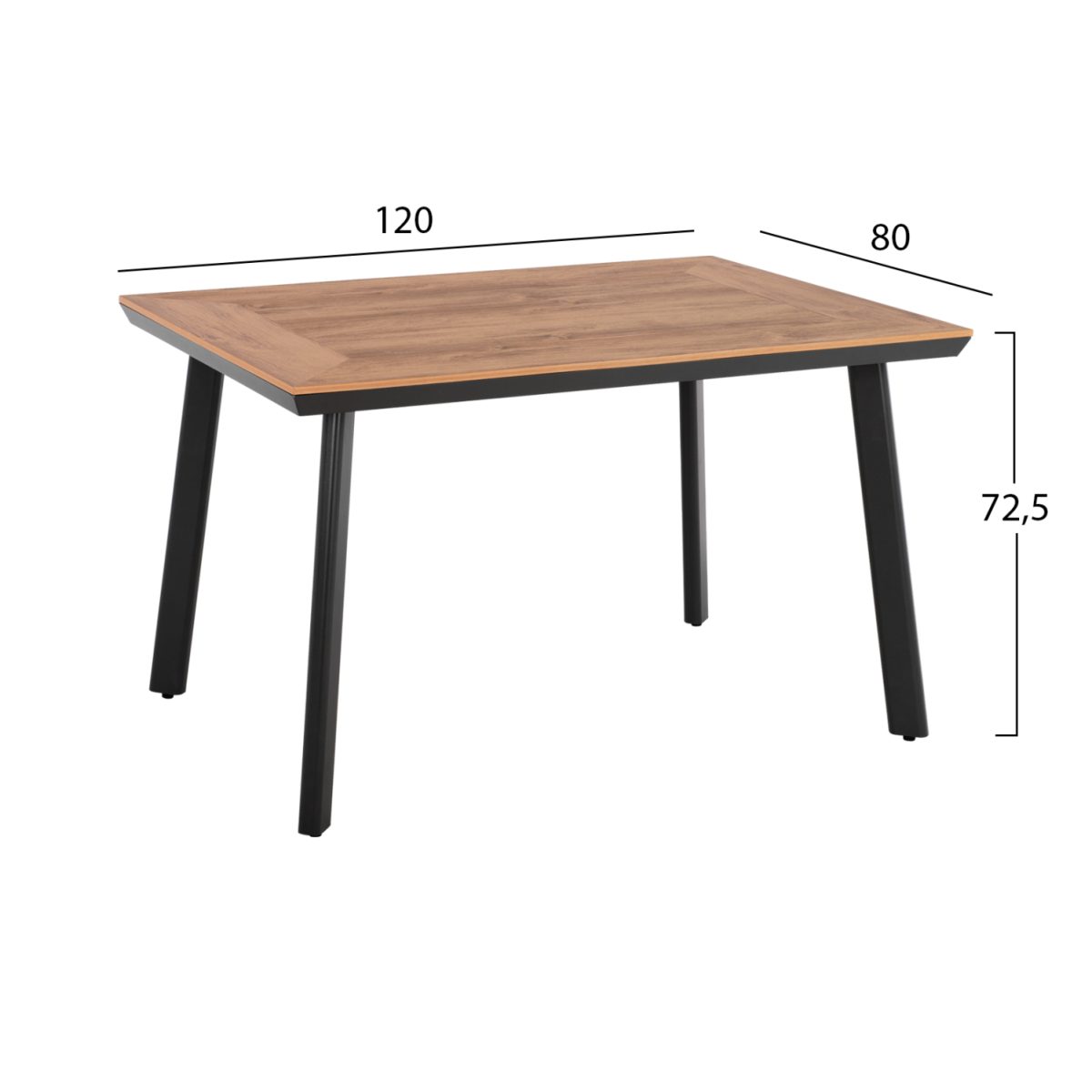 ΣΕΤ ΤΡΑΠΕΖΑΡΙΑΣ 5ΤΜΧ ΤΡΑΠΕΖΙ 120x80 & ΠΟΛΥΘΡΟΝΑ ΜΕΤΑΛΛΙΚΗ TEXTLINE ΓΚΡΙ HM11790 3