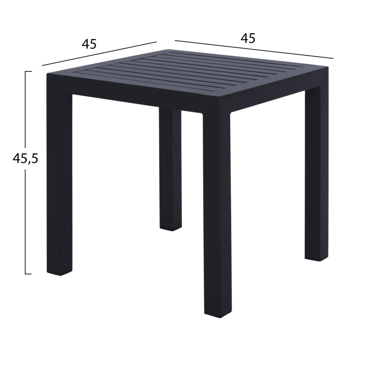 ΤΡΑΠΕΖΙ ΑΛΟΥΜΙΝΙΟΥ QIANA HM5402.02 ΓΚΡΙ 45x45x45,5 εκ. 2