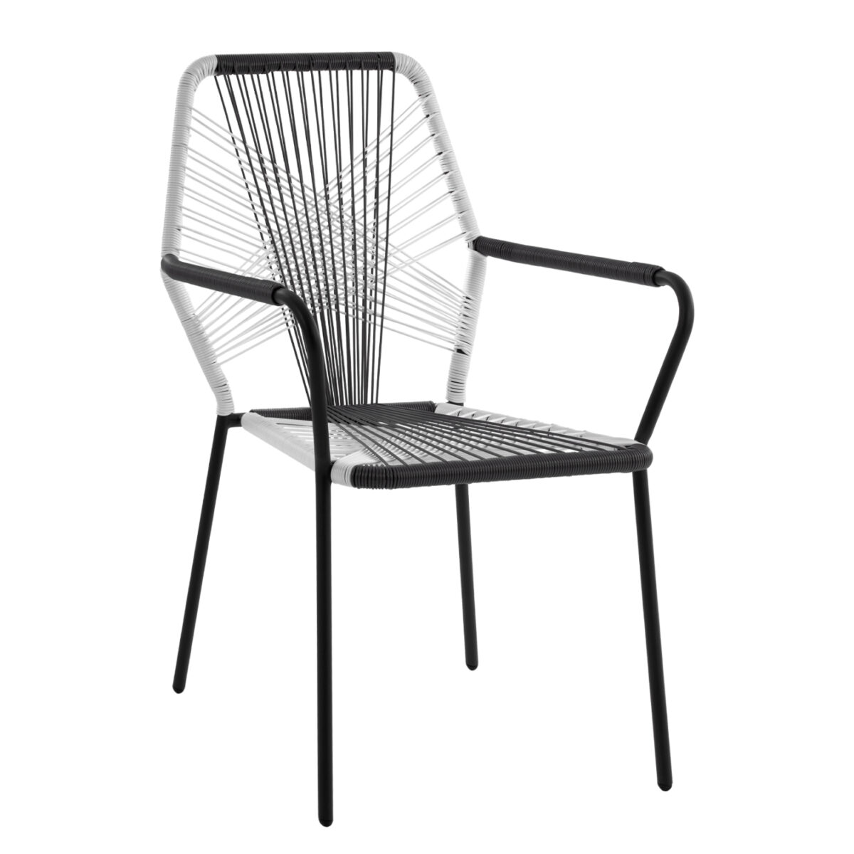 ΠΟΛΥΘΡΟΝΑ ΜΕΤΑΛΛΙΚΗ HM5490 ΜΕ WICKER ΛΕΥΚΟ-ΓΚΡΙ 59x59x90 cm 1