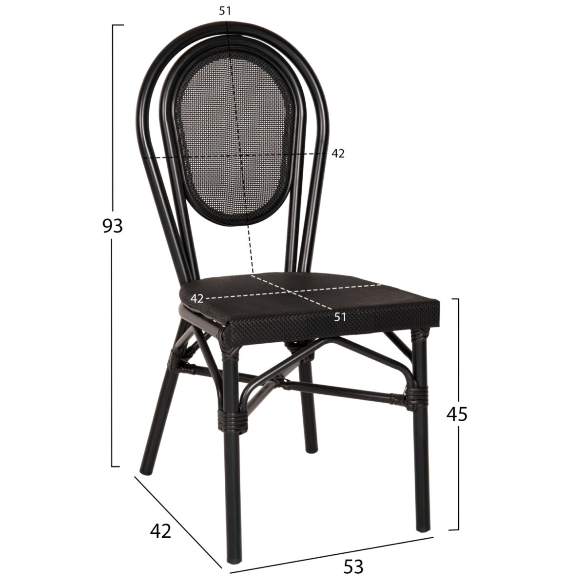 ΚΑΡΕΚΛΑ ΑΛΟΥΜΙΝΙΟΥ TRENT BAMBOO LOOK ΜΕ TEXTLINE 45x57x88 εκ. HM5052 2