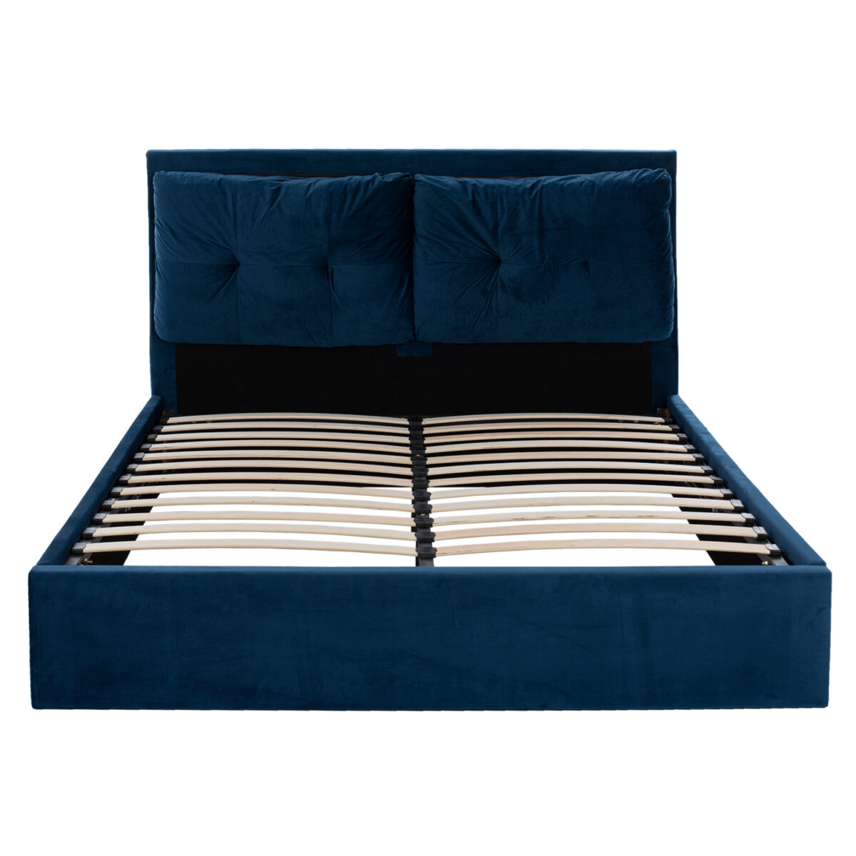 ΚΡΕΒΑΤΙ BILLIE ΒΕΛΟΥΔΟ ΜΠΛΕ ΜΕ ΑΠΟΘΗΚΕΥΤΙΚΟ ΧΩΡΟ ΓΙΑ ΣΤΡΩΜΑ 160Χ200 HM582.18 5