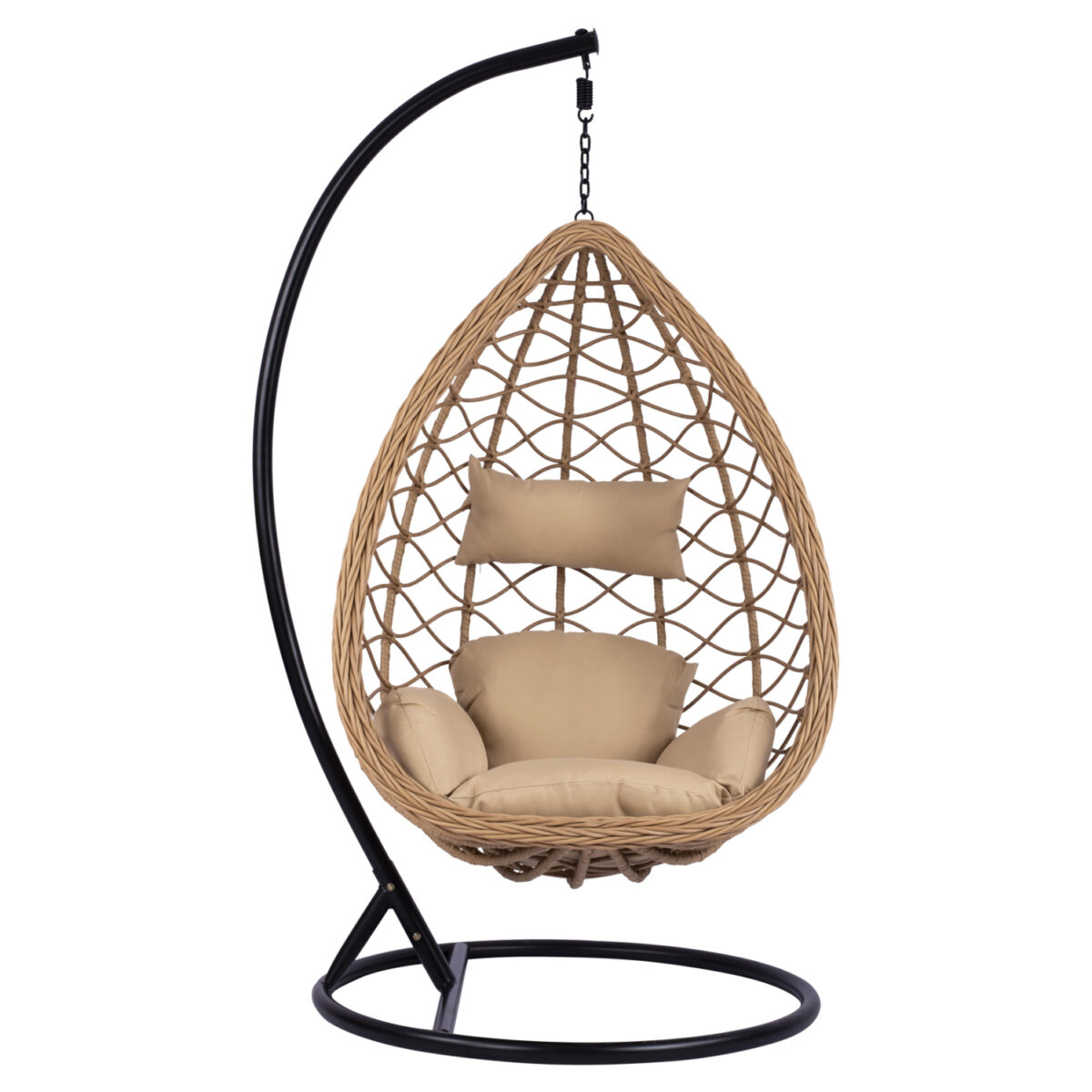 ΚΡΕΜΑΣΤΗ ΠΟΛΥΘΡΟΝΑ ΦΩΛΙΑ CATALINA HM5677.01 ΜΕ ΜΠΕΖ WICKER & ΜΑΞΙΛΑΡΙΑ Φ95Χ195Υ εκ. 3