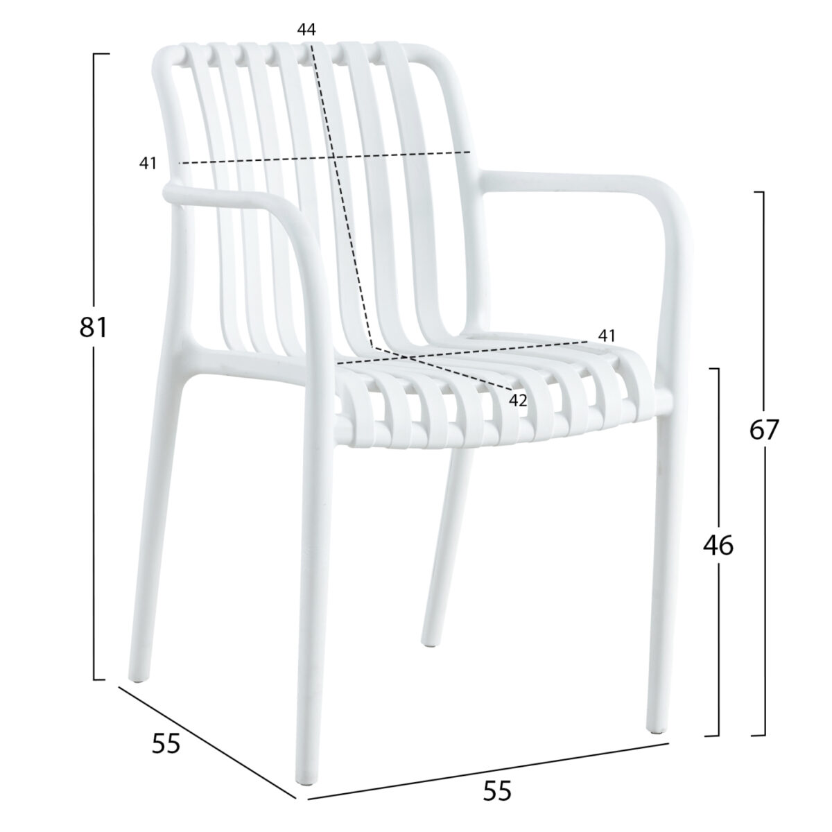 ΠΟΛΥΘΡΟΝΑ ΠΟΛΥΠΡΟΠΥΛΕΝΙΟΥ TIPPY HM5940.01 ΛΕΥΚΗ 55x55x81Υεκ. 2