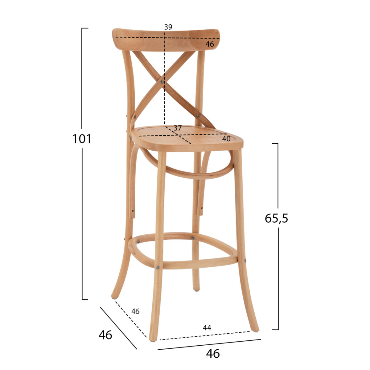 ΣΚΑΜΠΟ ΜΕΣ.ΥΨΟΥΣ GIOLIANA HM8750.01 ΑΠΟ ΟΞΙΑ ΦΥΣΙΚΟ ΜΕ PLYWOOD ΚΑΘΙΣΜΑ 46x46x101Υ εκ. 2