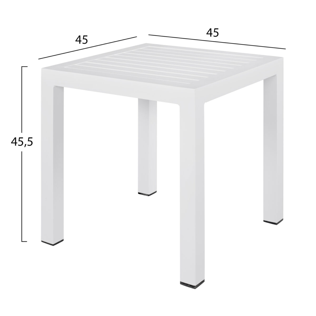 ΤΡΑΠΕΖΙ ΑΛΟΥΜΙΝΙΟΥ QIANA HM5402.01 ΛΕΥΚΟ 45x45x45,5 εκ. 2